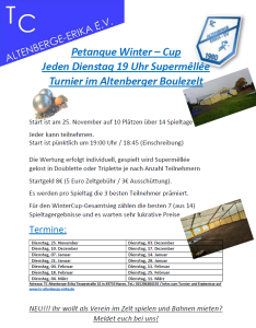 Pétanque Winter - Cup in Altenberge 2024